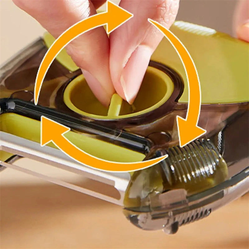 3-in-1 Stainless Steel Peeler Shredder with Ergonomic Handle