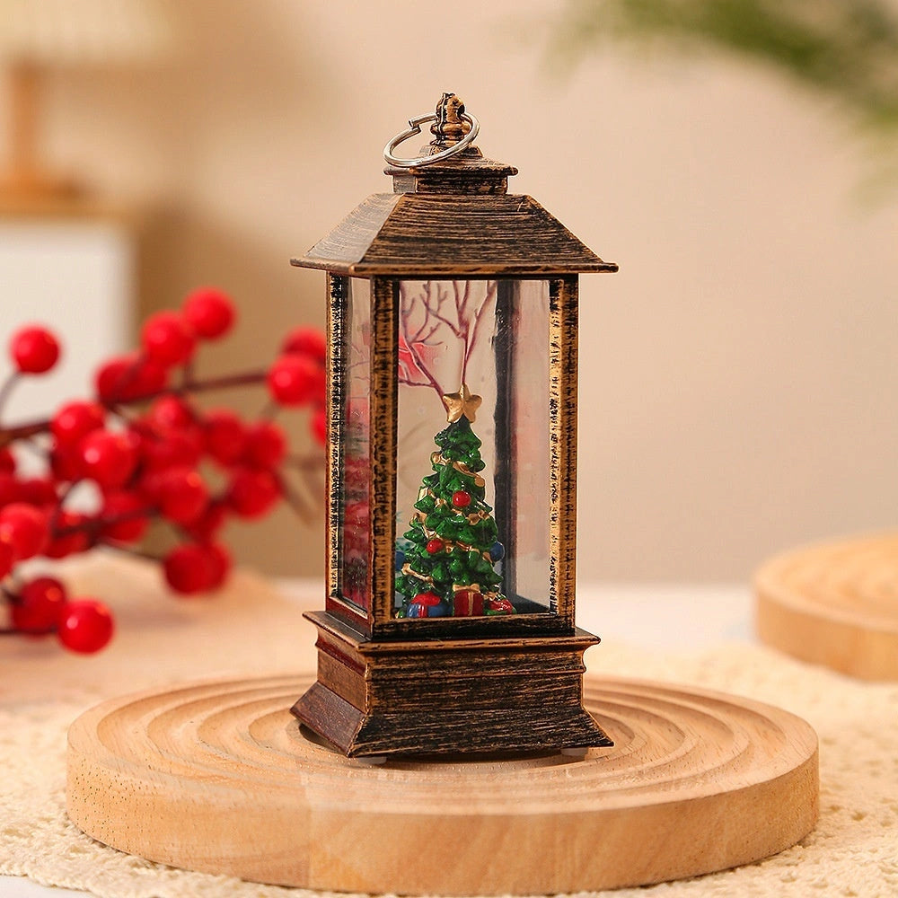 Santa Claus LED Night Light Battery Powered Hanging Lantern