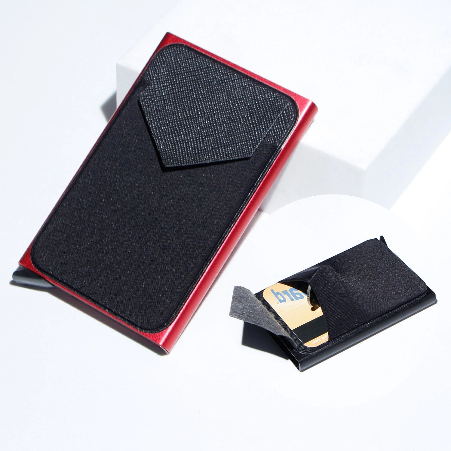 Aluminium Alloy Anti-theft Multi Card Holder with Lycra Cloth Strap