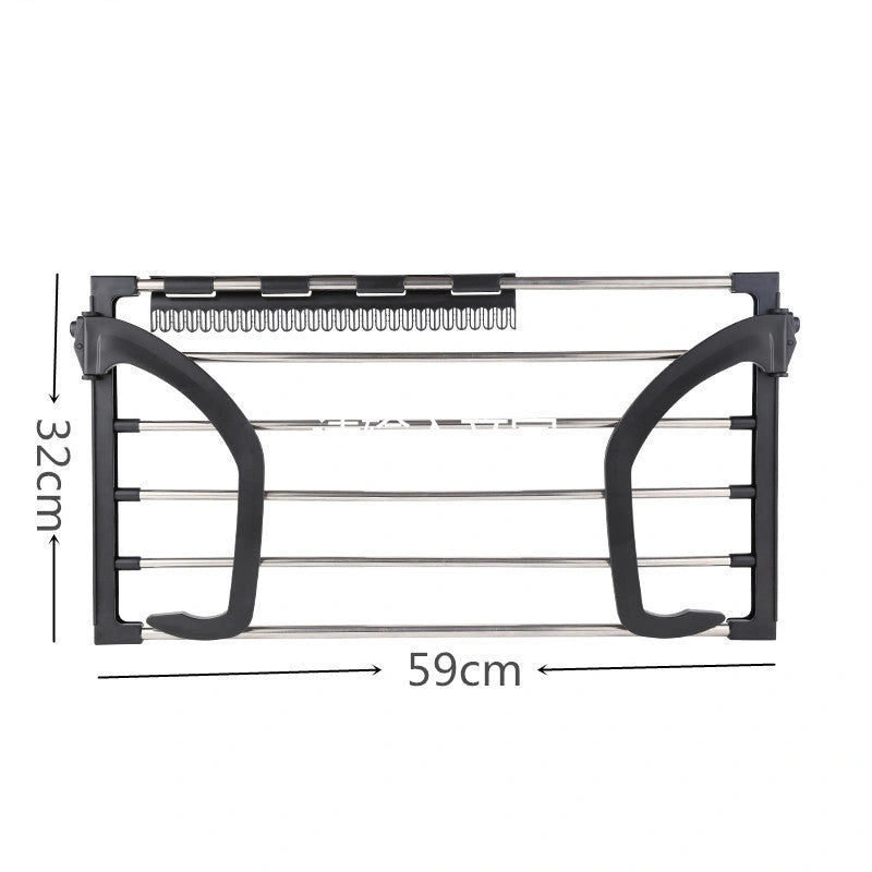 Stainless Steel Balcony Drying Rack with Foldable Design