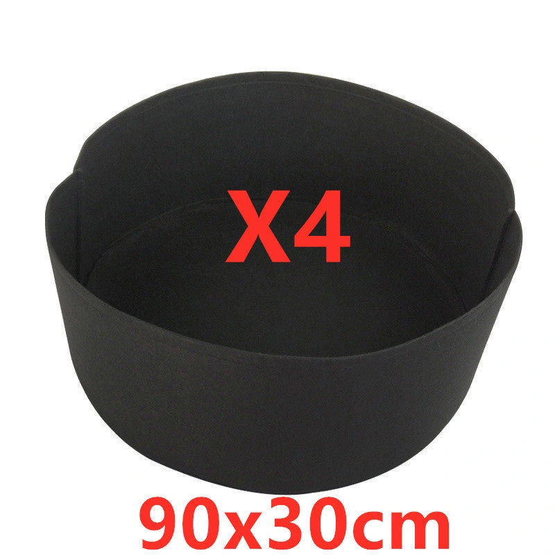 Round fabric grow bags for garden plants with automatic water drainage