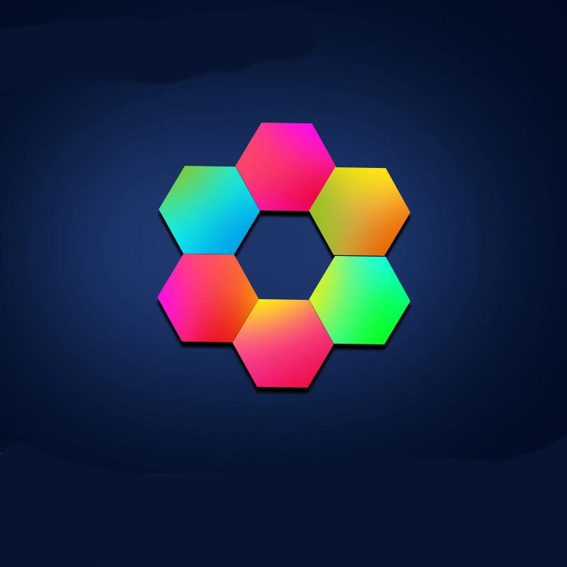 Smart Quantum Light Induction Honeycomb Wall Lamp with Remote Control