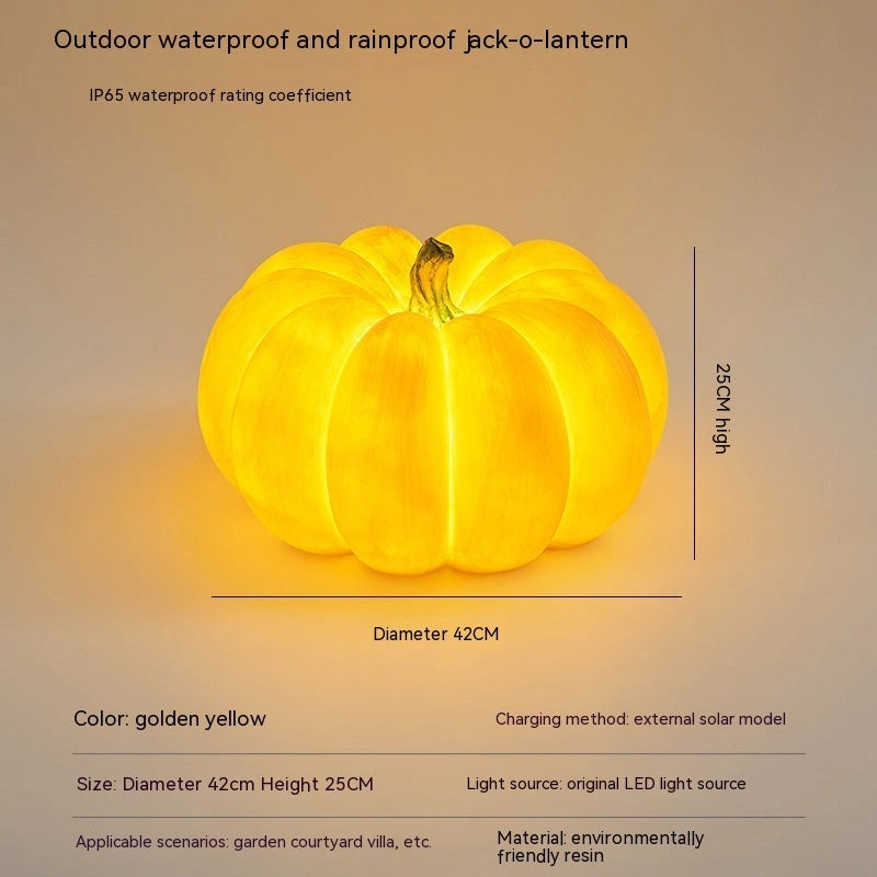 Solar Pumpkin Lights for Outdoor Halloween Decorations