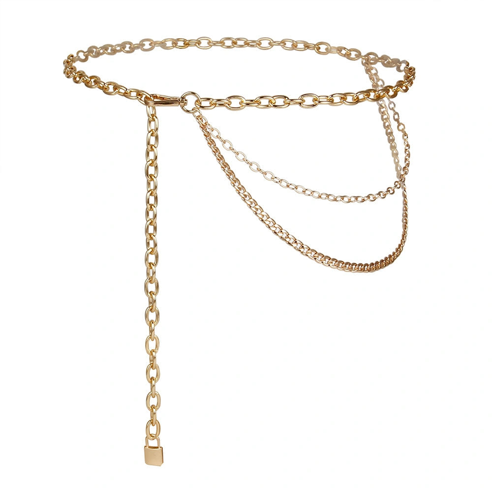 Adjustable alloy waist chain for summer styling