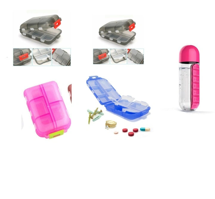 10-Grid Moisture-Proof Travel Pill Organizer for Daily Medication Management