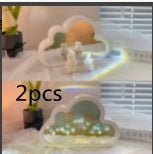 DIY Tulip Night Lamp with Decorative Mirrors and LED Table Lights