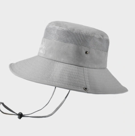 Breathable mesh bucket hat with 9cm brim for outdoor protection