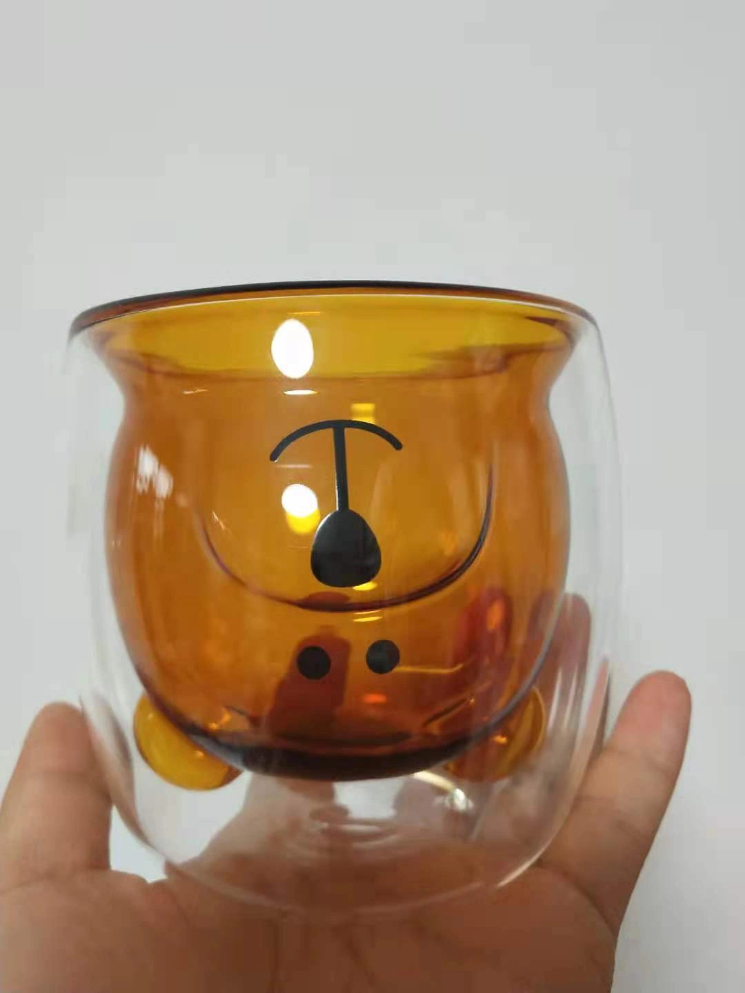 3D Double Layer Panda Cup with Skull Design for Wine