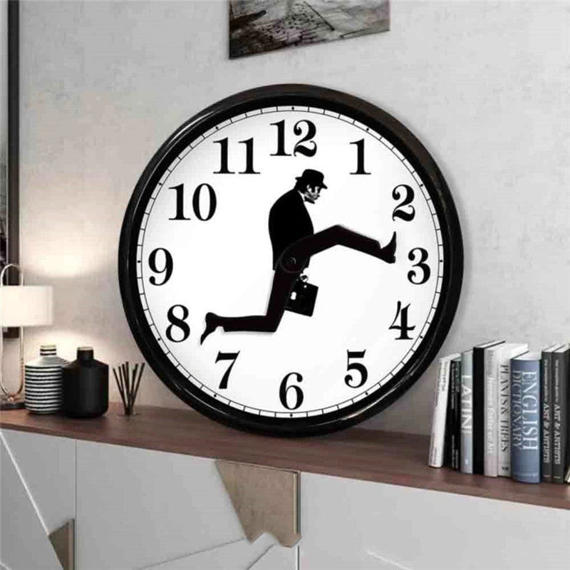 Silent European-style wall clock with sweep second movement
