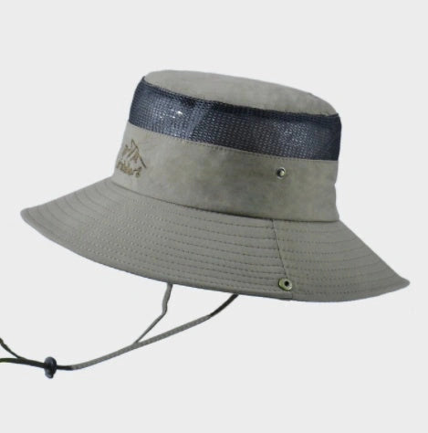 Breathable mesh bucket hat with 9cm brim for outdoor protection