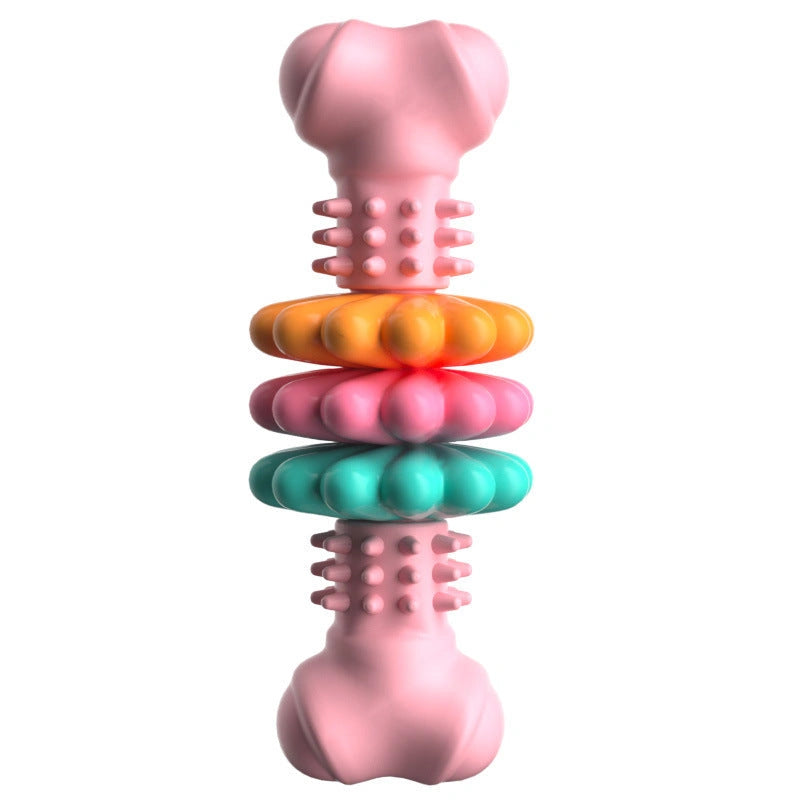 Dog Chew Toy Bone Shape for Teeth Cleaning and Stress Relief