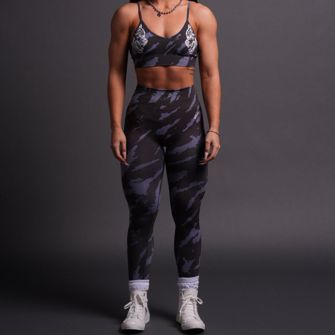 Feed The Wolf - Embossed Black Camo Legging – feedthewolf