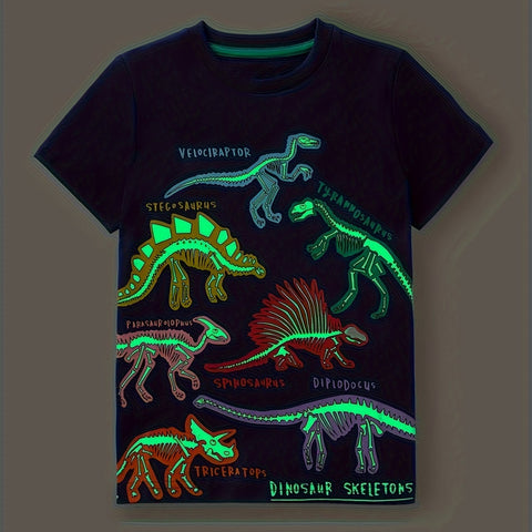 Dinosaur Luminous Colorful T-Shirt