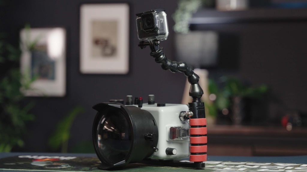 flex arm to mount gopro on an ikelite underwater housing