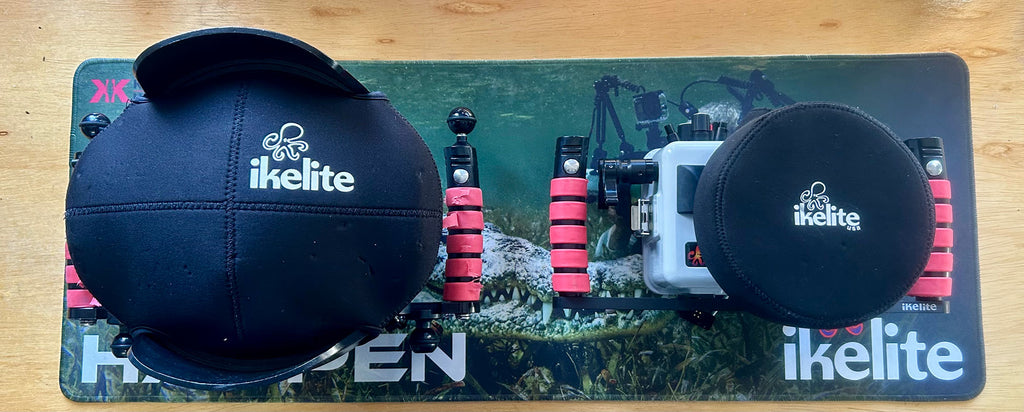 camera size comparison by bryant turffs using a canon r10 camera inside an ikelite underwater housing
