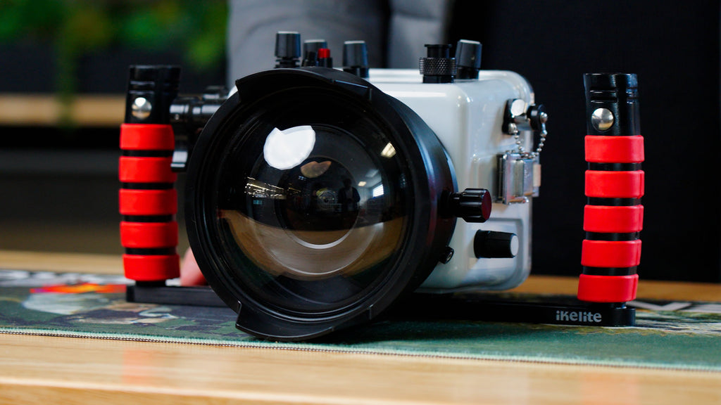 ikelite underwater housing for the canon r8 mirrorless camera