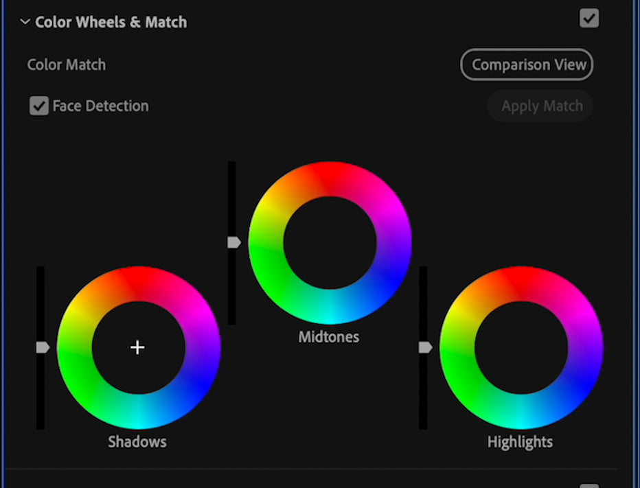 color wheels for color grading on premiere