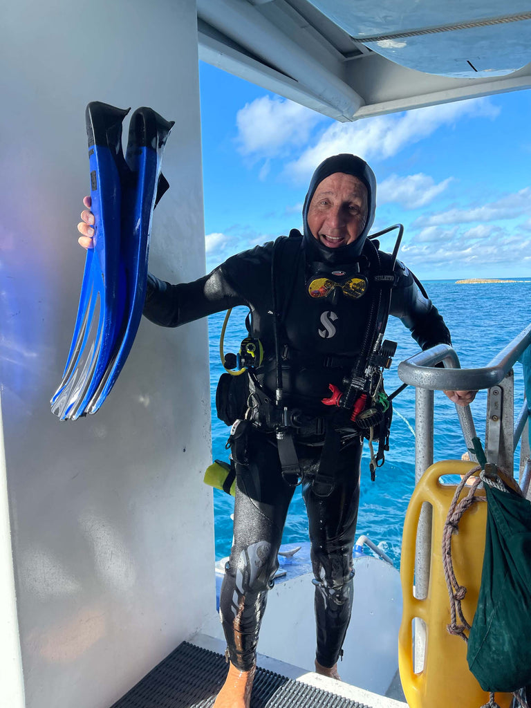 glenn ostle back from a dive on the aqua cat