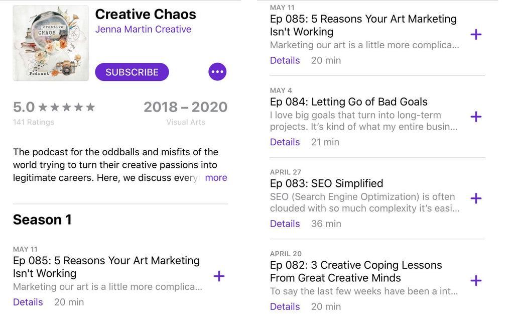 Creative Chaos Podcast by Jenna Martin