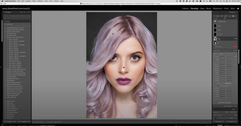 kristina sherk select facial features and learn to make a preset in lightroom with ikelite ambassador