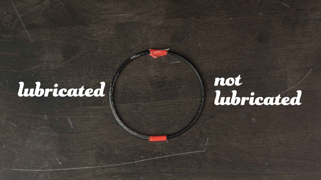 Lubricant makes dirt, sand, and lint stick to the surface of an o-ring like glue