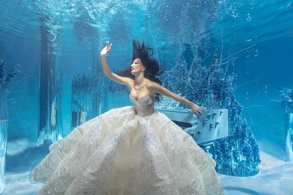 Justyna Steczkowska in Atlantis photoshoot by rafal makiela using an ikelite underwater housing