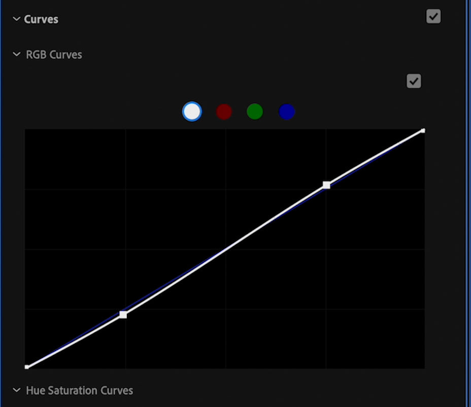s curve editing for color grading on premiere
