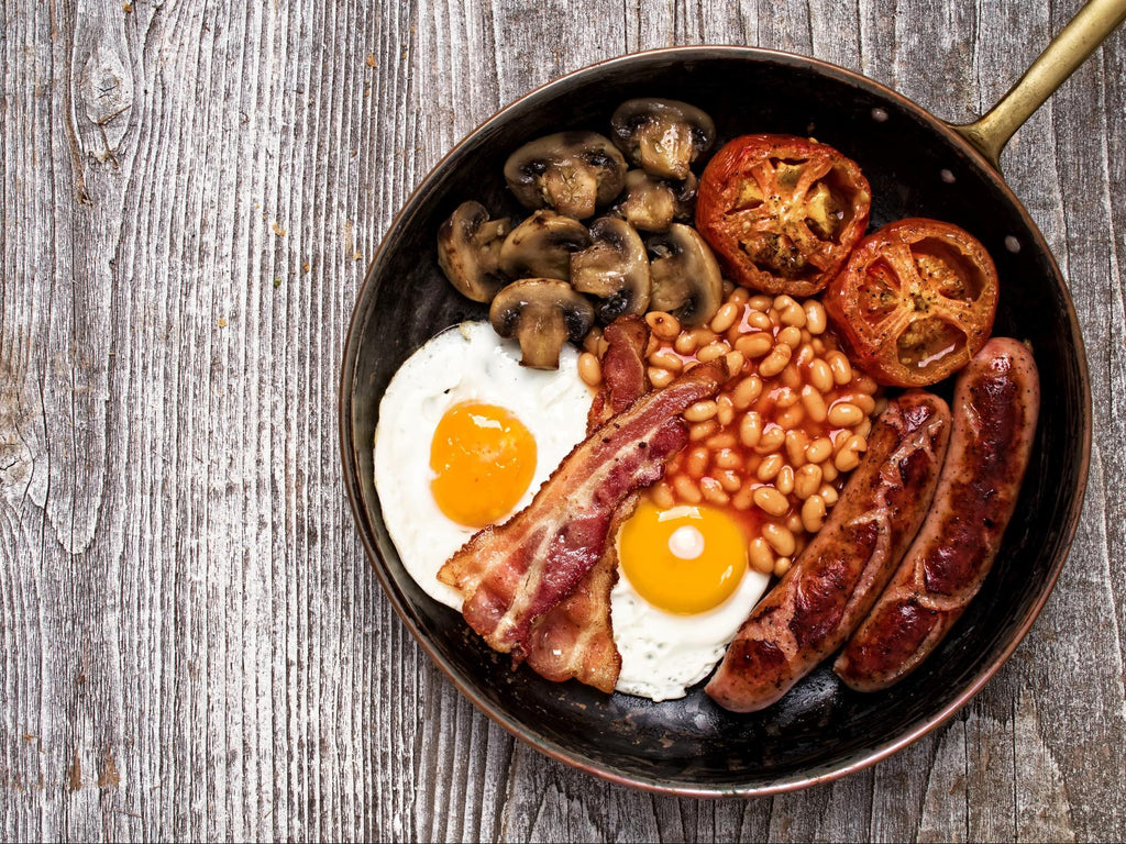 high protein breakfast: English breakfast