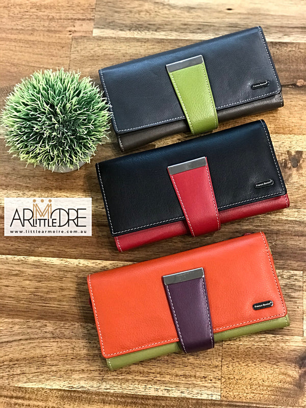 multicolor leather coin purse and key ring — MUSEUM OUTLETS