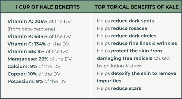 Nourish London Kale Skincare Benefits