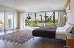Master bedroom with a stunning view of the pyramids