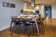 View from Dining table to kitchen