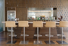 Frontal view of the bespoke bar 