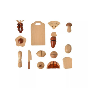 Wooden Play Food Sets for Kids Kitchen - PILLOBEBE