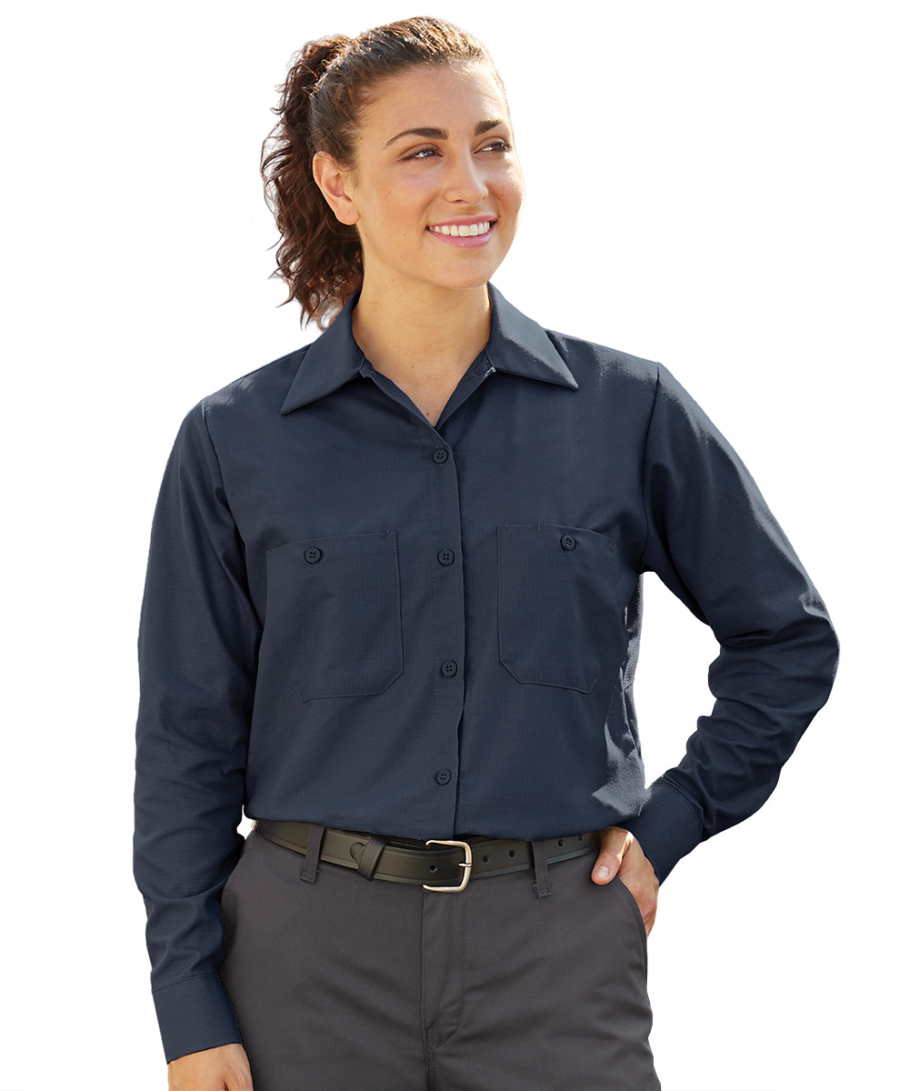 blue work shirt womens