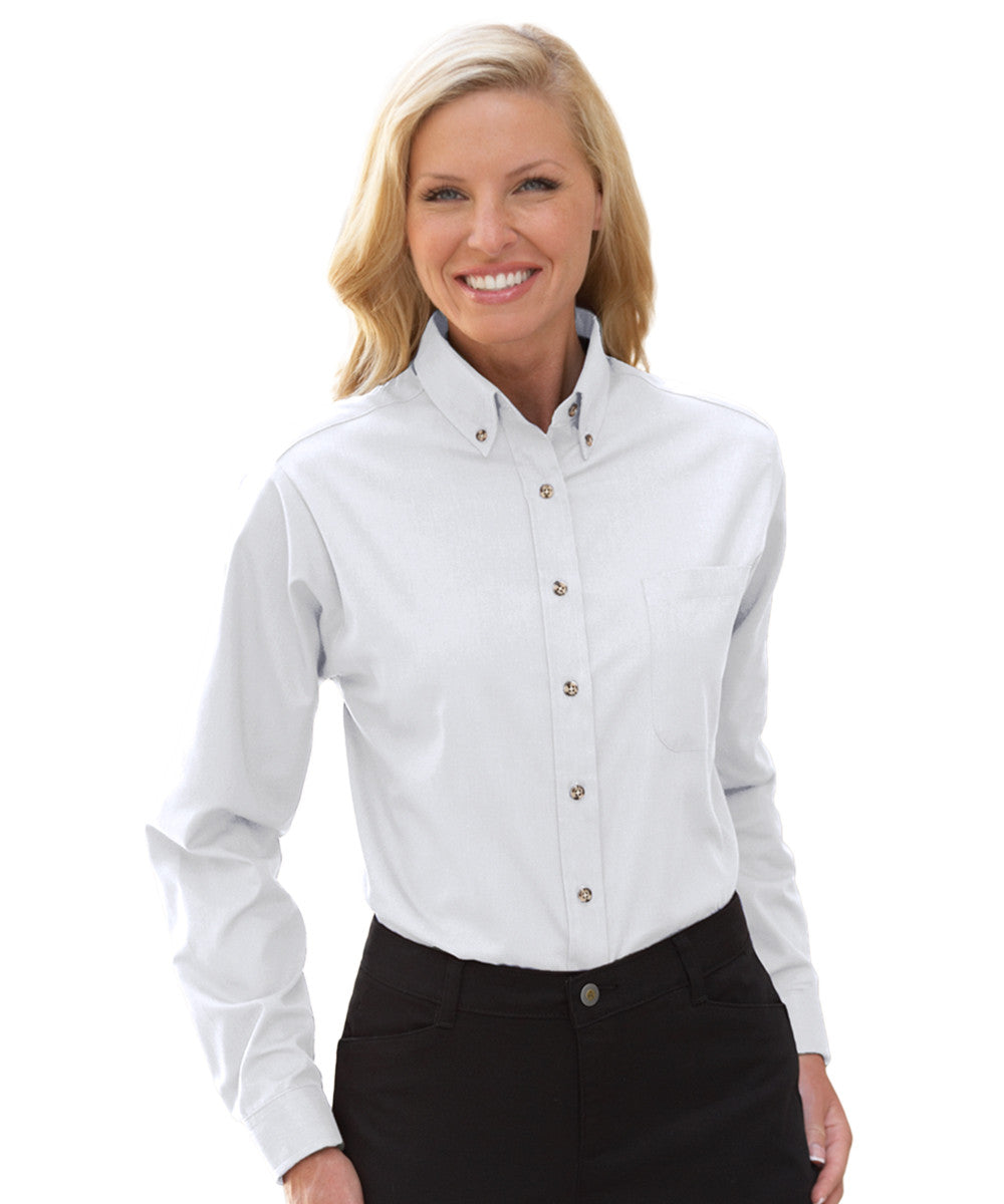 womens dressy white button down shirt