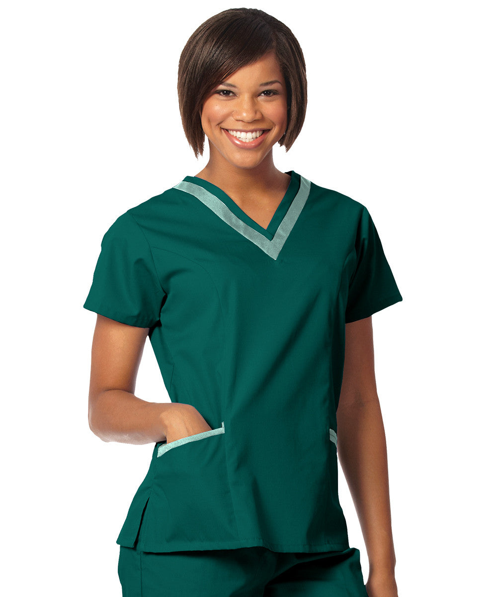 Women's V-Neck Scrubs - Logo Tunics for Medical Uniforms | UniFirst