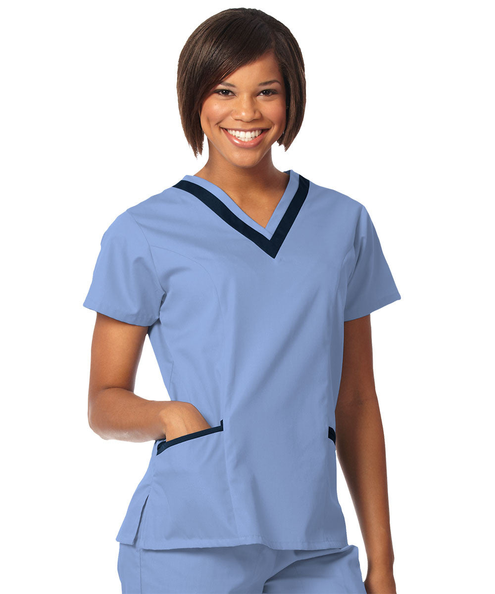 Women's V-Neck Scrubs - Logo Tunics for Medical Uniforms