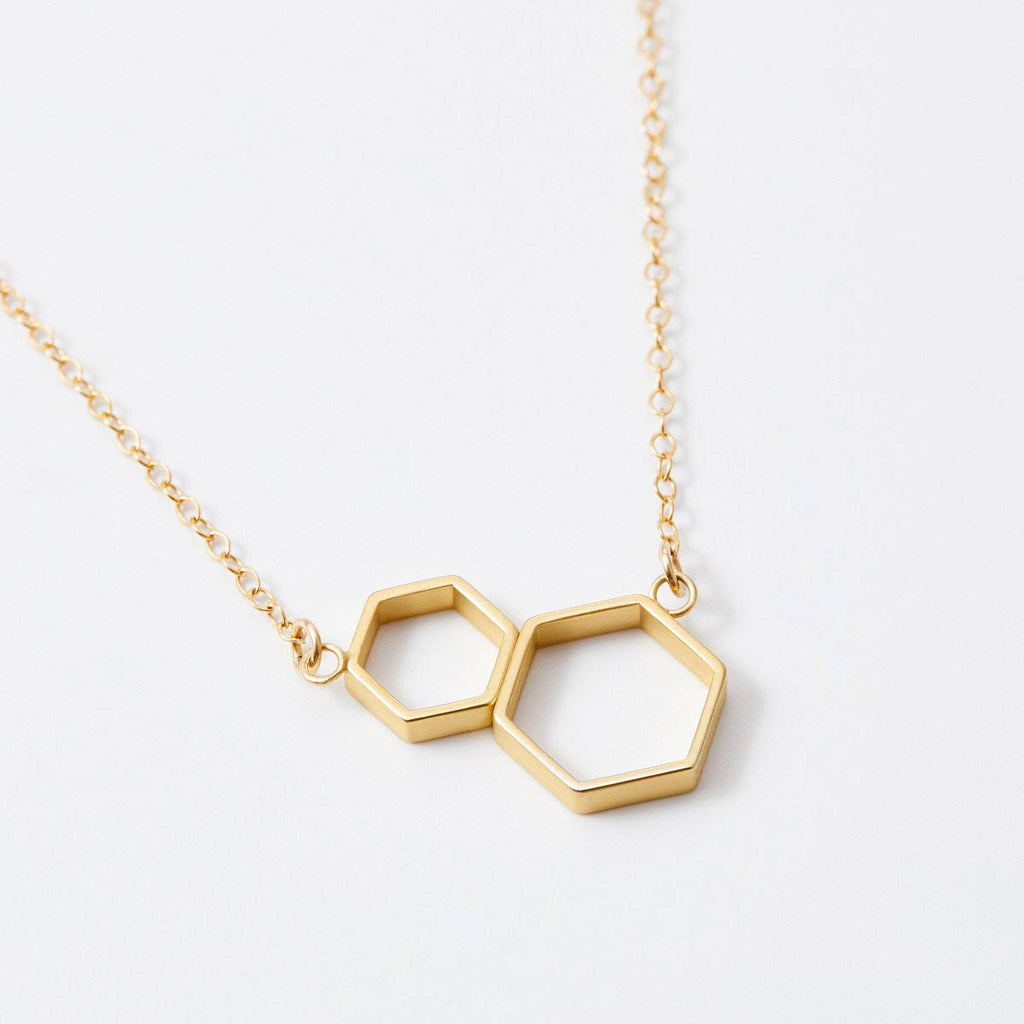 Double Honeycomb Necklace – Beehive 
