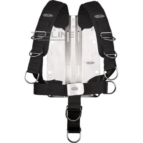 Tecline rustfri bagplade 3mm med komfort harness