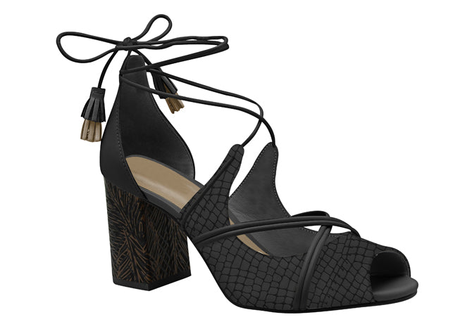 block mid heel sandal