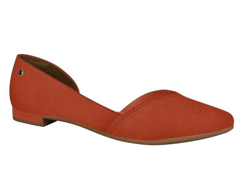 Orange Suede Ballerina Flat | Women's 