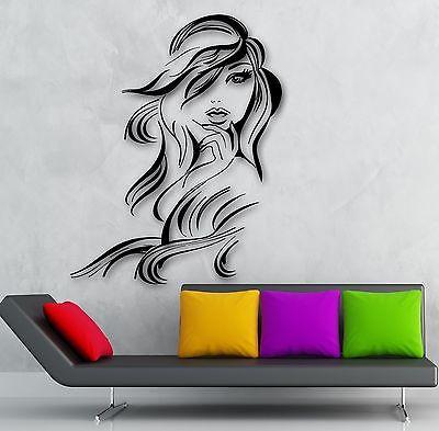 Wall Sticker Vinyl Decal Hot Sexy Girl Hair Beauty Salon Hairdresser Unique Gift (ig1872)