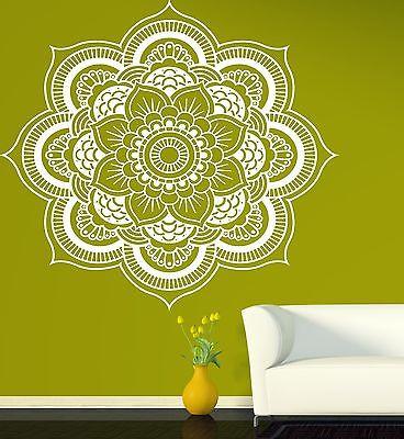 Wall Vinyl Sticker Mandala Enzo Circle Ornamental Floral Delicate Deco ...