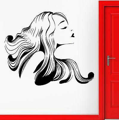 Wall Stickers Vinyl Decal Hot Sexy Girl Beautiful Hair Beauty Salon Unique Gift (ig1863)