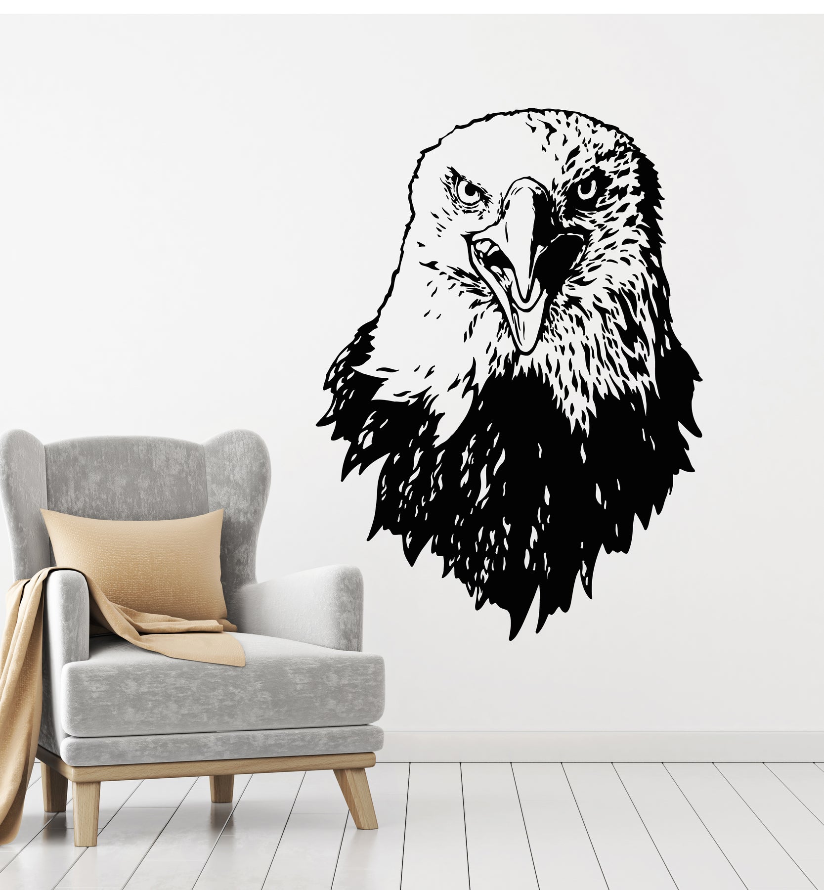 big head wall stickers