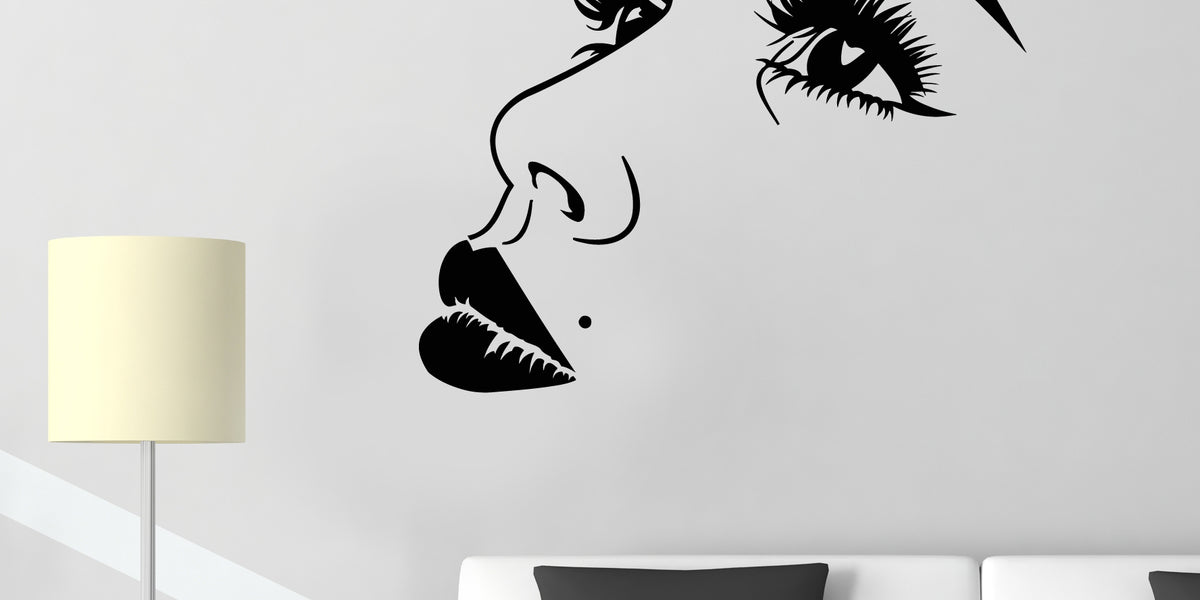 Vinyl Wall Decal Beauty Salon Face Makeup Sexy Girl Lips Eyes Stickers — Wallstickers4you 