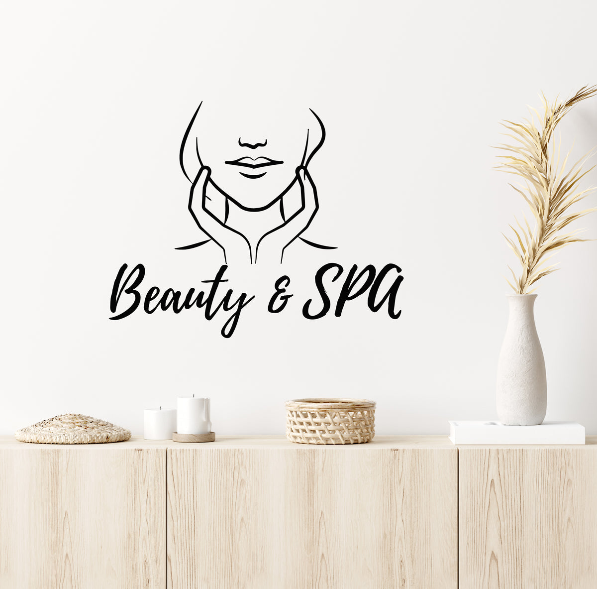 Vinyl Wall Decal Beauty Spa Salon Care Woman Relax Therapy Zone Sticke — Wallstickers4you 