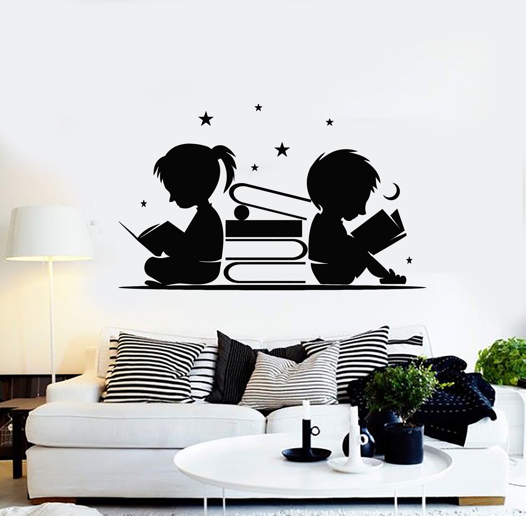 two year guarantee girl or boy reading books with quote