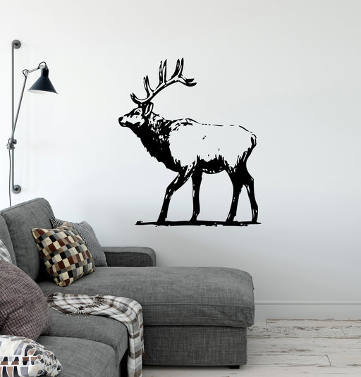 Vinyl Wall Decal Wild Life Gun Fishing Rod Hunting Store Decor